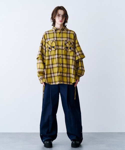 SeeSew(シーソー)の「【UNISEX】CHECK MULTI POCKET SHIRT/チェックマルチポケットシャツ(シャツ/ブラウス・メンズ・イエロー/ネイビー・L/M)」の16枚目の写真