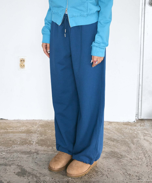 HIGHTIDEFRANKIE(ハイタイドフランキー)の「Cosmic Uniform ストリングパンツ ディープブルー(スウェットパンツ・レディース・ダークブルー・FREE)」の8枚目の写真