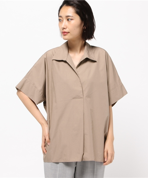 plage（プラージュ）の「60/-タイプライタークロスブラウス◆（シャツ/ブラウス・レディース・ホワイト/ベージュ・FREE）」の11枚目の写真