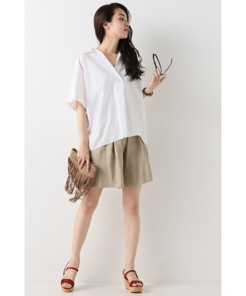 plage（プラージュ）の「60/-タイプライタークロスブラウス◆（シャツ/ブラウス・レディース・ホワイト/ベージュ・FREE）」の12枚目の写真