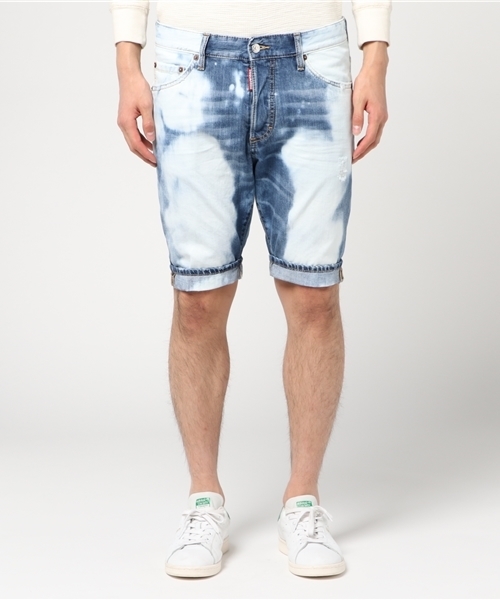 DSQUARED2（ディースクエアード）の「SHORTS /GLAM HEAD SHORT /BLEACHED WASH（デニムパンツ・メンズ・インディゴブルー・46/48/50/44）」の4枚目の写真
