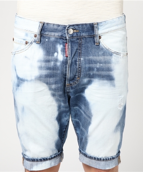 DSQUARED2（ディースクエアード）の「SHORTS /GLAM HEAD SHORT /BLEACHED WASH（デニムパンツ・メンズ・インディゴブルー・46/48/50/44）」の5枚目の写真
