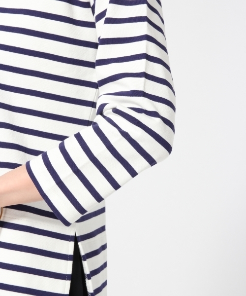 GLOBAL WORK（グローバルワーク）の「【DRESS】ボーダーボートプルオーバー/745496（Tシャツ/カットソー・レディース・オフホワイト/その他・LARGE/MEDIUM）」の4枚目の写真