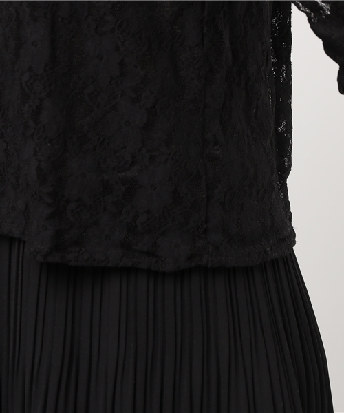 Honeys（ハニーズ）の「チョーカー付きレースプルオーバー（Tシャツ/カットソー・レディース・ブラック/オフホワイト/ピンク・L/S/M）」の10枚目の写真