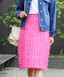 ドットカラータイトスカート