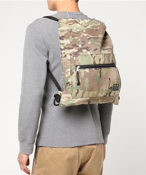 AVIREX（アヴィレックス）の「AVIREX/アヴィレックス/ナップ サック/ NUP SACK（バックパック/リュック・メンズ・カーキ/カモフラージュ/ブラック・FREE）」の9枚目の写真