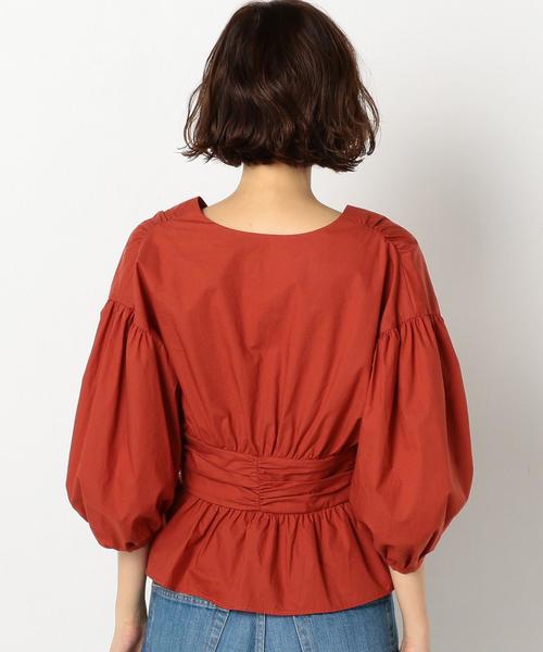 Another Edition（アナザーエディション）の「タイプライターペプラムブラウス ◆（シャツ/ブラウス・レディース・ホワイト/ベージュ/レッド・FREE）」の4枚目の写真