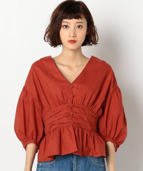 Another Edition（アナザーエディション）の「タイプライターペプラムブラウス ◆（シャツ/ブラウス・レディース・ホワイト/ベージュ/レッド・FREE）」の5枚目の写真