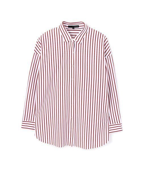 22 OCTOBRE（ヴァンドゥ－オクトーブル）の「◆ストライプジャージーシャツ（シャツ/ブラウス・レディース・ブラウン/ネイビー・38）」の15枚目の写真