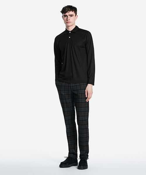 Saturdays NYC（サタデーズ ニューヨークシティ ）の「Sanders Long Sleeve Wool Polo（ポロシャツ・メンズ・オリーブ/レンガ/ブラック・M/X-SMALL/S/L）」の13枚目の写真