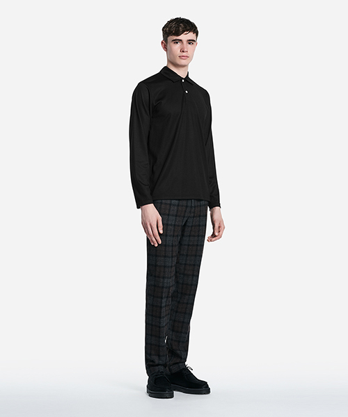 Saturdays NYC（サタデーズ ニューヨークシティ ）の「Sanders Long Sleeve Wool Polo（ポロシャツ・メンズ・オリーブ/レンガ/ブラック・M/X-SMALL/S/L）」の15枚目の写真