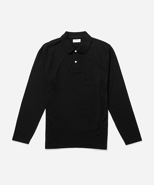 Saturdays NYC（サタデーズ ニューヨークシティ ）の「Sanders Long Sleeve Wool Polo（ポロシャツ・メンズ・オリーブ/レンガ/ブラック・M/X-SMALL/S/L）」の18枚目の写真