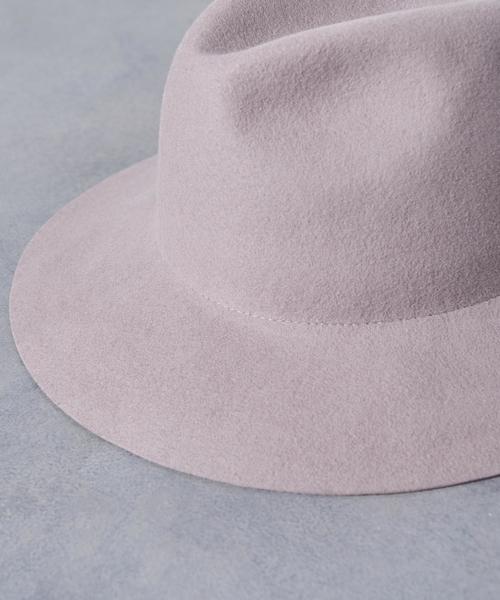 UNITED ARROWS（ユナイテッドアローズ）の「UWSC MANNISH フェルト ハット ◆（ハット・レディース・ブラック/ライトグレー・FREE）」の8枚目の写真