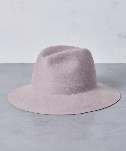 UNITED ARROWS（ユナイテッドアローズ）の「UWSC MANNISH フェルト ハット ◆（ハット・レディース・ブラック/ライトグレー・FREE）」の6枚目の写真
