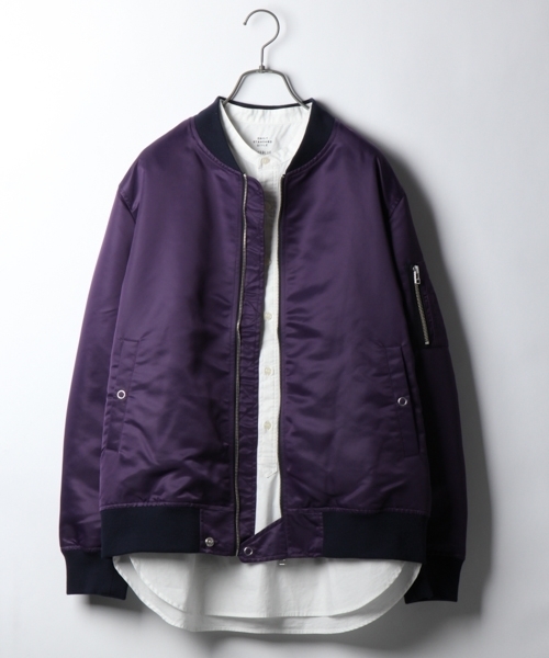 RAGEBLUE（レイジブルー）の「＜シンサレート素材使用＞MA-1/774301（MA-1・メンズ・オリーブ/パープル/ブラック・MEDIUM/LARGE/X-LARGE）」の3枚目の写真