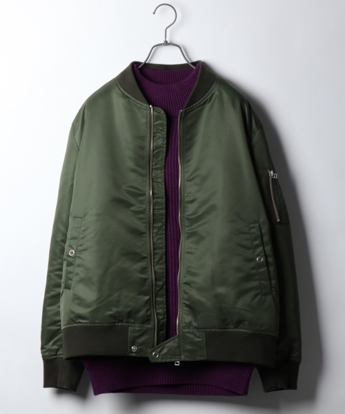 RAGEBLUE（レイジブルー）の「＜シンサレート素材使用＞MA-1/774301（MA-1・メンズ・オリーブ/パープル/ブラック・MEDIUM/LARGE/X-LARGE）」の2枚目の写真