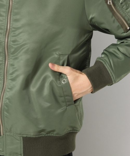 RAGEBLUE（レイジブルー）の「＜シンサレート素材使用＞MA-1/774301（MA-1・メンズ・オリーブ/パープル/ブラック・MEDIUM/LARGE/X-LARGE）」の18枚目の写真