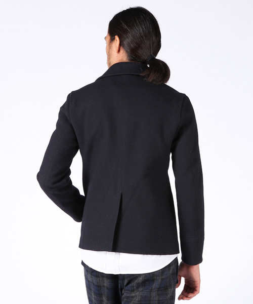 green label relaxing（グリーンレーベルリラクシング）の「◎MILI/MELTON SHORT Pコート（ピーコート・メンズ・ブラック/オリーブ/ネイビー・X-SMALL/SMALL/MEDIUM/LARGE/X-LARGE）」の5枚目の写真