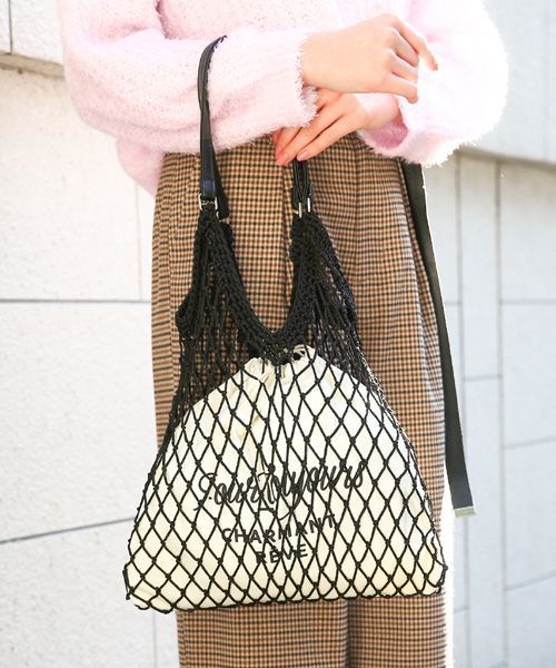 LOWRYS FARM(ローリーズファーム)の「FLハンドルメッシュトート 779557 (トートバッグ・レディース・ブラウン/シルバー/ブラック・FREE)」の2枚目の写真