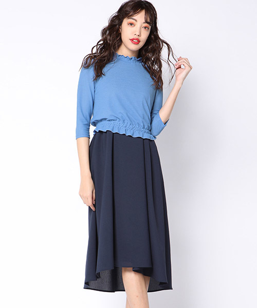 Viaggio Blu ビアッジョブルー の ポイントシャーリングセパレートワンピース ワンピース Wear