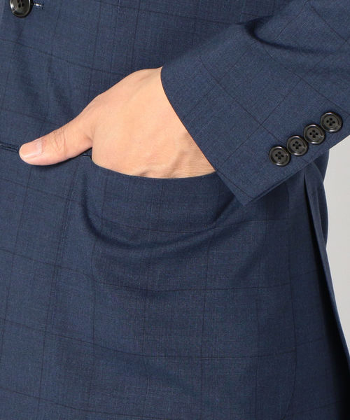 SHIPS（シップス）の「SD: 【セットアップ】ウォッシャブル ウィンドウペン ジャケット（テーラードジャケット・メンズ・ネイビー・42/44/46/48/50/52）」の5枚目の写真