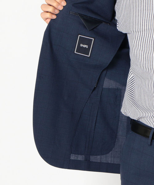 SHIPS（シップス）の「SD: 【セットアップ】ウォッシャブル ウィンドウペン ジャケット（テーラードジャケット・メンズ・ネイビー・42/44/46/48/50/52）」の12枚目の写真