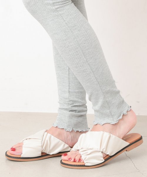 RAY CASSIN（レイカズン）の「ＹＩＬ　裾メロウリブレギンス（レギンス/スパッツ・レディース・ブラック/杢グレー/キナリ・FREE）」の7枚目の写真