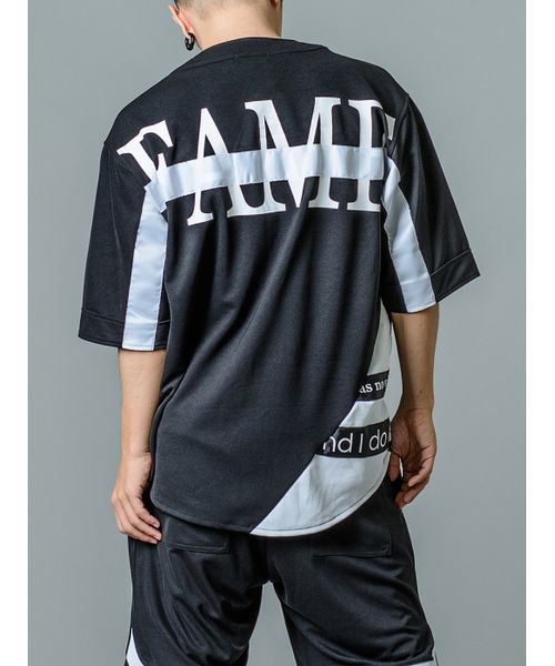 BLACK　EVOLUTION（ブラックエボリューション）の「BIGシルエット　ベースボールシャツ　ビッグシルエットTシャツ　ユニセックス（Tシャツ/カットソー・メンズ・ホワイト/ブラック・MEDIUM/LARGE/X-LARGE）」の2枚目の写真