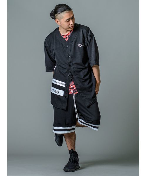 BLACK　EVOLUTION（ブラックエボリューション）の「BIGシルエット　ベースボールシャツ　ビッグシルエットTシャツ　ユニセックス（Tシャツ/カットソー・メンズ・ホワイト/ブラック・MEDIUM/LARGE/X-LARGE）」の6枚目の写真