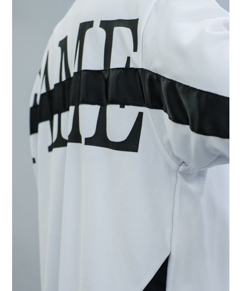 BLACK　EVOLUTION（ブラックエボリューション）の「BIGシルエット　ベースボールシャツ　ビッグシルエットTシャツ　ユニセックス（Tシャツ/カットソー・メンズ・ホワイト/ブラック・MEDIUM/LARGE/X-LARGE）」の9枚目の写真