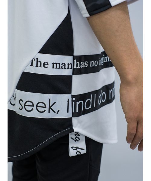 BLACK　EVOLUTION（ブラックエボリューション）の「BIGシルエット　ベースボールシャツ　ビッグシルエットTシャツ　ユニセックス（Tシャツ/カットソー・メンズ・ホワイト/ブラック・MEDIUM/LARGE/X-LARGE）」の5枚目の写真