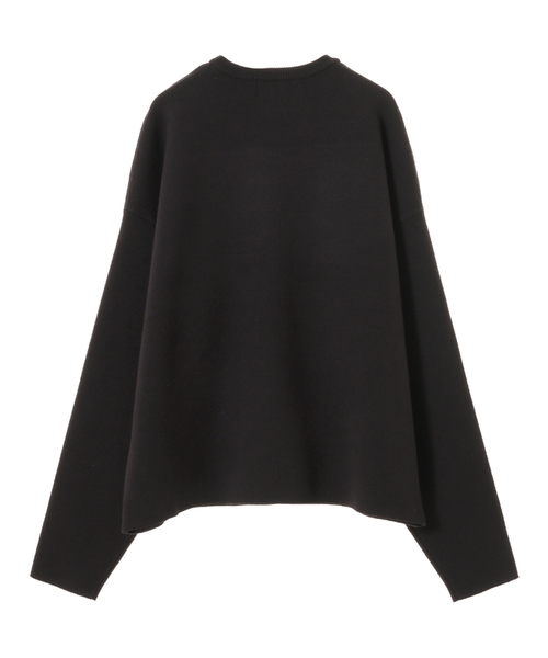 CLANE（クラネ）の「DOUBLE-CLOTH CREW KNIT TOPS（ニット/セーター・レディース・ブラック/オレンジ/グリーン・1/2）」の6枚目の写真