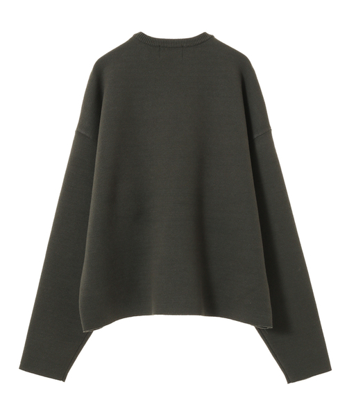 CLANE（クラネ）の「DOUBLE-CLOTH CREW KNIT TOPS（ニット/セーター・レディース・ブラック/オレンジ/グリーン・1/2）」の7枚目の写真