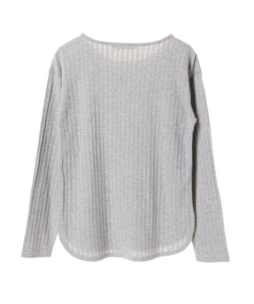 AMERICAN HOLIC（アメリカンホリック）の「変形リブボートネックプルオーバー（Tシャツ/カットソー・レディース・ブラック/ブラウン/オフホワイト/カーキ/マスタード/杢グレー・M/L）」の18枚目の写真