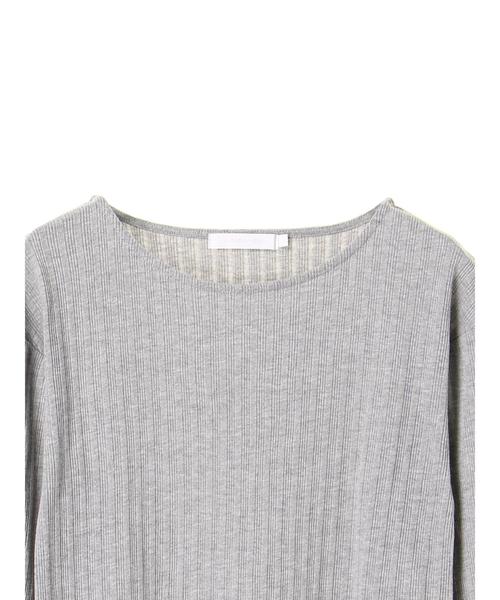 AMERICAN HOLIC（アメリカンホリック）の「変形リブボートネックプルオーバー（Tシャツ/カットソー・レディース・ブラック/ブラウン/オフホワイト/カーキ/マスタード/杢グレー・M/L）」の19枚目の写真