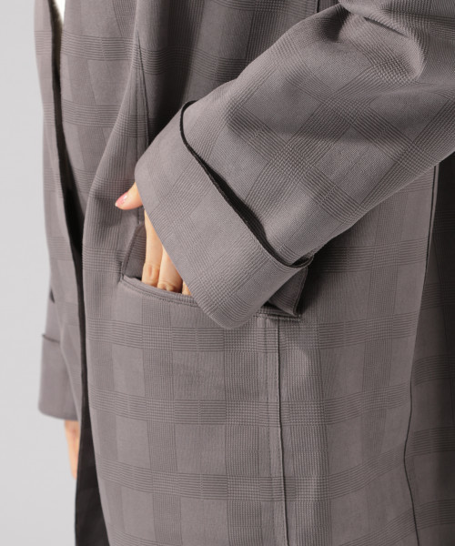 BAYFLOW(ベイフロー)の「ダンボールスエードジャケット(ノーカラージャケット・レディース・ベージュ/その他1・SMALL/MEDIUM)」の11枚目の写真