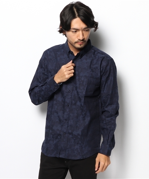 WHO'S WHO gallery(フーズフーギャラリー)の「POP 迷彩柄JQBDシャツ(シャツ/ブラウス・メンズ・ネイビー・MEDIUM/LARGE)」の13枚目の写真