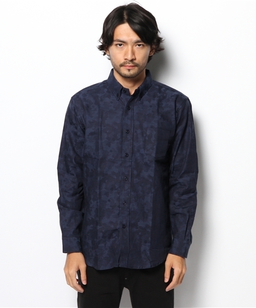 WHO'S WHO gallery(フーズフーギャラリー)の「POP 迷彩柄JQBDシャツ(シャツ/ブラウス・メンズ・ネイビー・MEDIUM/LARGE)」の8枚目の写真