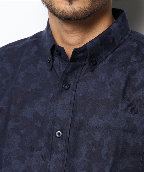 WHO'S WHO gallery(フーズフーギャラリー)の「POP 迷彩柄JQBDシャツ(シャツ/ブラウス・メンズ・ネイビー・MEDIUM/LARGE)」の4枚目の写真