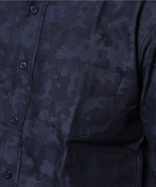 WHO'S WHO gallery(フーズフーギャラリー)の「POP 迷彩柄JQBDシャツ(シャツ/ブラウス・メンズ・ネイビー・MEDIUM/LARGE)」の9枚目の写真