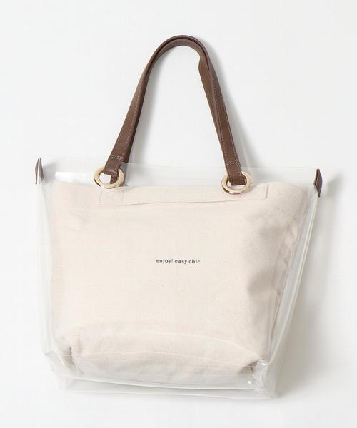 coen（コーエン）の「キャンバス×クリアトートバッグ(ビニールバッグ）（トートバッグ・レディース・ブラウン/ダークブラウン・FREE）」の16枚目の写真