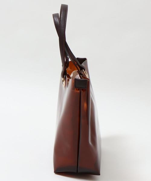 coen（コーエン）の「キャンバス×クリアトートバッグ(ビニールバッグ）（トートバッグ・レディース・ブラウン/ダークブラウン・FREE）」の19枚目の写真