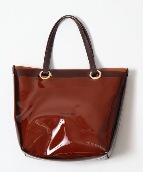 coen（コーエン）の「キャンバス×クリアトートバッグ(ビニールバッグ）（トートバッグ・レディース・ブラウン/ダークブラウン・FREE）」の11枚目の写真