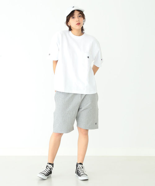 チャンピオン ビームスボーイ 別注 リバースウィーブ カットソー BEAMS BOY（ビームス ボーイ）Champion / ロゴ リバースウィーブ