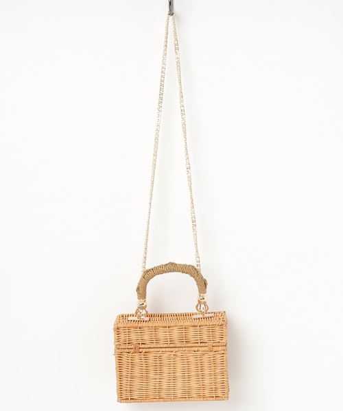 minia（ミニア）の「ミニトランクバスケット ＜ ショルダー＆ハンド２WAY ＞　[ minia ]（ハンドバッグ・レディース・ブラック/アイボリー/ベージュ・FREE）」の5枚目の写真