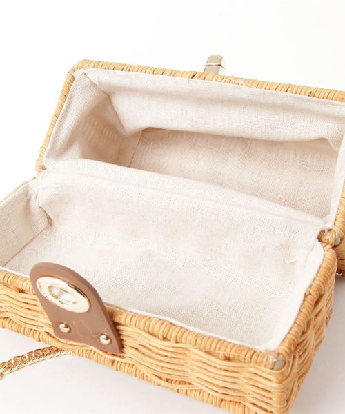 minia（ミニア）の「ミニトランクバスケット ＜ ショルダー＆ハンド２WAY ＞　[ minia ]（ハンドバッグ・レディース・ブラック/アイボリー/ベージュ・FREE）」の8枚目の写真