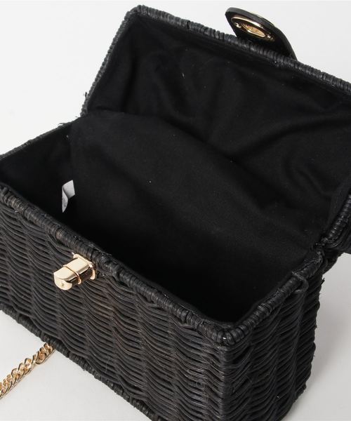 minia（ミニア）の「ミニトランクバスケット ＜ ショルダー＆ハンド２WAY ＞　[ minia ]（ハンドバッグ・レディース・ブラック/アイボリー/ベージュ・FREE）」の4枚目の写真