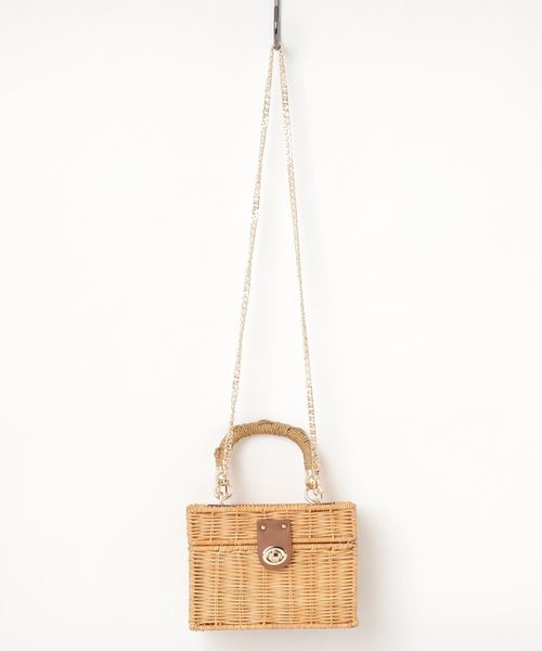 minia（ミニア）の「ミニトランクバスケット ＜ ショルダー＆ハンド２WAY ＞　[ minia ]（ハンドバッグ・レディース・ブラック/アイボリー/ベージュ・FREE）」の18枚目の写真