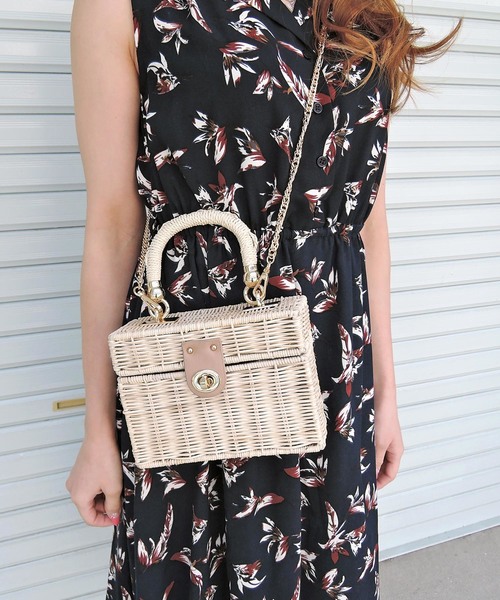 minia（ミニア）の「ミニトランクバスケット ＜ ショルダー＆ハンド２WAY ＞　[ minia ]（ハンドバッグ・レディース・ブラック/アイボリー/ベージュ・FREE）」の16枚目の写真