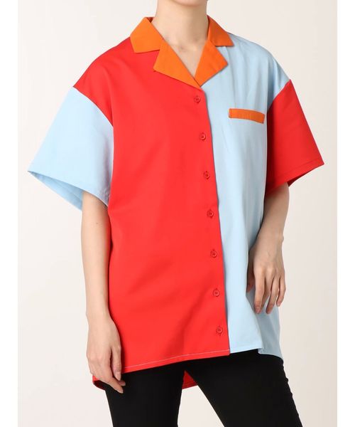 jouetie（ジュエティ）の「クレイジーパターンオーバーシャツ（シャツ/ブラウス・レディース・ブラック/レッド/ピンク・MEDIUM）」の3枚目の写真